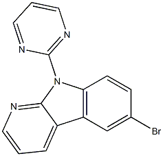 6-bromo-9-(pyrimidin-2-yl)-9H-pyrido[2,3-b]indole Struktur