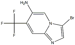 3-Bromo-7-trifluoromethyl-imidazo[1,2-a]pyridin-6-ylamine Struktur