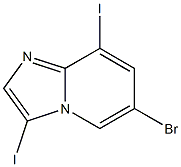 6-Bromo-3,8-diiodo-imidazo[1,2-a]pyridine Struktur