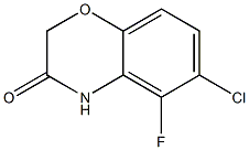 6-Chloro-5-fluoro-4H-benzo[1,4]oxazin-3-one Struktur