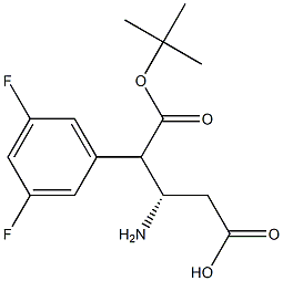 Boc-(S)-3-Amino-4-(3,5-difluoro-phenyl)-butyric acid Struktur