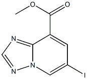 6-Iodo-[1,2,4]triazolo[1,5-a]pyridine-8-carboxylic acid methyl ester Struktur