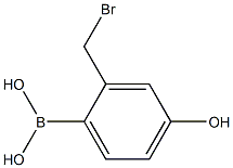 (4-Hydroxy-2-bromomethylphenyl)boronic Acid Struktur