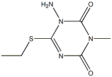 1-Amino-6-(ethylthio)-3-methyl-1,3,5-triazine-2,4(1H,3H)-dione Struktur