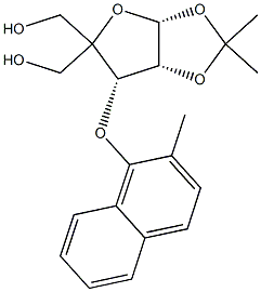 1,2-O-Isopropylidene-4-hydroxymethyl-3-O-(2-methylnaphthyl)-a-D-ribofuranose Struktur