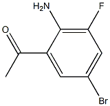 1-(2-Amino-5-bromo-3-fluoro-phenyl)-ethanone Struktur