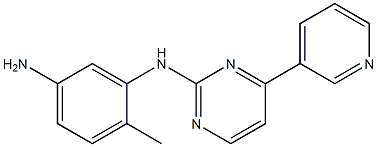 N-(2-methyl-5-aminophenyl)-4-(3-pyridyl)-2-pyrimidinamine Struktur