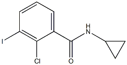 2-chloro-N-cyclopropyl-3-iodobenzamide Struktur