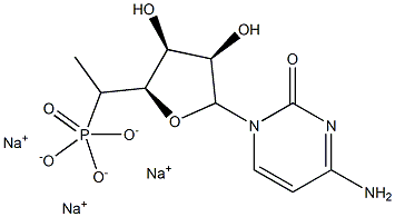 sodium ((2R,3S,4R)-5-(4-amino-2-oxopyrimidin-1(2H)-yl)-3,4- dihydroxytetrahydrofuran-2-yl)methyl methyl phosphate Struktur