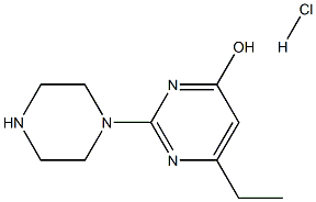 6-Ethyl-2-(piperazin-1-yl)pyrimidin-4-ol hydrochloride Struktur