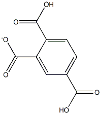 Hydrogen trimellitate ion Struktur