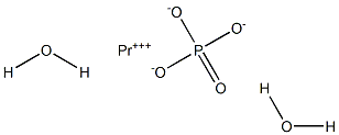 Praseodymium(III) orthophosphate dihydrate Struktur