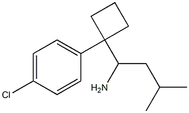 1-[1-(4-Chlorophenyl)cyclobutyl]-3-methylbutylamine Struktur