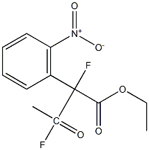 Ethyl 2,3-difluoro-6-nitro-2-phenylacetoacetate Struktur