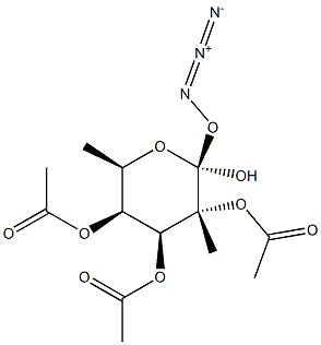 Methyl2,3,4-tri-O-acetyl-b-D-galactopyranuronosylazide Struktur