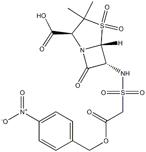 6-((4-nitrobenzyloxycarbonyl)methylsulfonamido)penicillanic acid sulfone Struktur