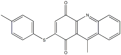 9-methyl-2-(4-tolylthio)-1,4-dihydroacridine-1,4-dione Struktur