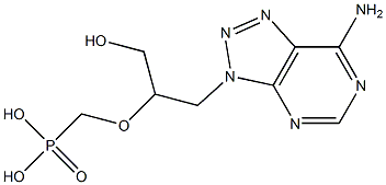 9-(2-(phosphonomethoxy)-3-hydroxypropyl)-8-azaadenine Struktur