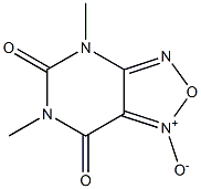 4,6-dimethyl-4H-(1,2,5)oxadiazolo(3,4-d)pyrimidine-5,7-dione 1-oxide Struktur