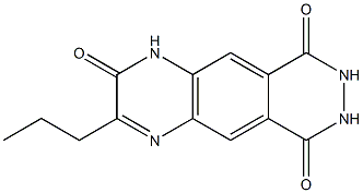 3-propyl-7,8-dihydropyridazino(4,5-g)quinoxaline-2,6,9(1H)-trione Struktur