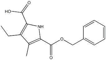 benzyl 5-carboxy-4-ethyl-3-methylpyrrole-2-carboxylate Struktur