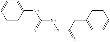 1-(phenylacetyl)-4-phenyl-3-thiosemicarbazide Struktur