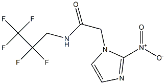 2-(2-nitro-1H-imidazol-1-yl)-N-(2,2,3,3,3-pentafluoropropyl)acetamide Struktur