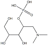 4-phospho-5-(N,N-dimethylamino)-1,2,3,4-pentanetetrol Struktur