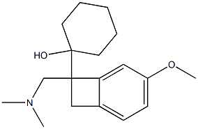 1-(1-dimethylaminomethyl-5-methoxybenzocyclobutan-1-yl)cyclohexanol Struktur