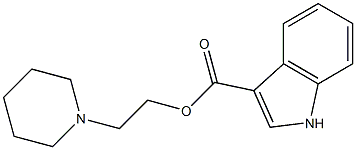 (1-piperidinyl)ethyl 1H-indole-3-carboxylate Struktur