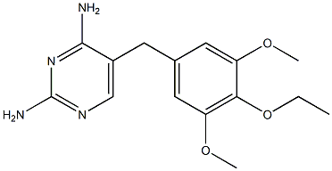 2,4-diamino-5-(4-ethoxy-3,5-dimethoxybenzyl)pyrimidine Struktur