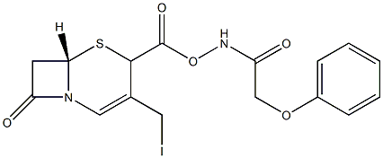 Phenoxyacetamido-3-iodomethylcephem-4-carboxylic acid Struktur