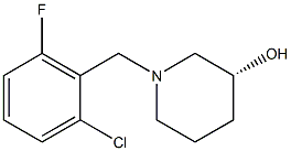 (3R)-1-(2-chloro-6-fluorobenzyl)piperidin-3-ol Struktur