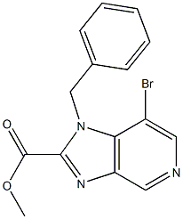 methyl 1-benzyl-7-bromo-1H-imidazo[4,5-c]pyridine-2-carboxylate Struktur