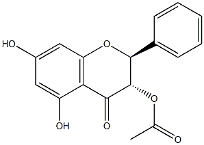 trans-3-Acetoxy-5,7-dihydroxyflavanone Struktur