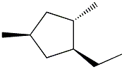 1,trans-3-dimethyl-cis-4-ethylcyclopentane Struktur