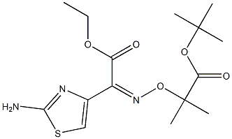 ETHYL (Z)-2-(2-AMINOTHIAZOL-4-YL)-2-(2-T-BUTOXYCARBONYLPROP-2-OXYIMINO) ACETATE Struktur