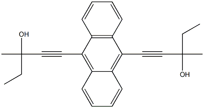 9,10-BIS(3-HYDROXY-3-METHYLPENT-1-YNYL)ANTHRACENE Struktur