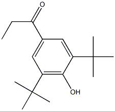 1-(4-hydroxy-3,5-ditert-butyl-phenyl)propan-1-one Struktur