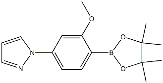 1-[3-METHOXY-4-(4,4,5,5-TETRAMETHYL-1,3,2-DIOXABOROLAN-2-YL)PHENYL]-1H-PYRAZOLE Struktur