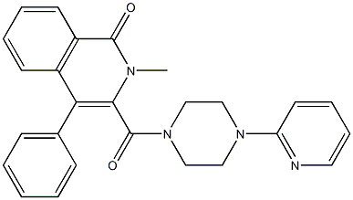 2-METHYL-4-PHENYL-3-[(4-PYRIDIN-2-YLPIPERAZIN-1-YL)CARBONYL]ISOQUINOLIN-1(2H)-ONE Struktur