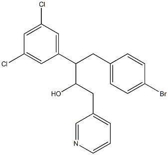 4-(4-bromophenyl)-3-(3,5-dichlorophenyl)-1-(3-pyridinyl)-2-butanol Struktur