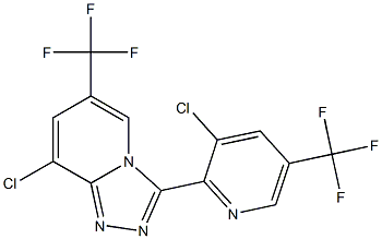 8-chloro-3-[3-chloro-5-(trifluoromethyl)-2-pyridinyl]-6-(trifluoromethyl)[1,2,4]triazolo[4,3-a]pyridine Struktur