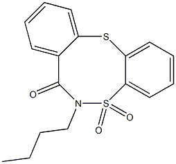 6-butyl-6,7-dihydro-5H-5lambda~6~-dibenzo[d,g][1,6,2]dithiazocine-5,5,7-trione Struktur