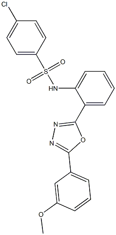 N1-{2-[5-(3-methoxyphenyl)-1,3,4-oxadiazol-2-yl]phenyl}-4-chlorobenzene-1-sulfonamide Struktur