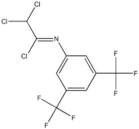 N1-[3,5-di(trifluoromethyl)phenyl]-2,2-dichloroethanimidoyl chloride Struktur