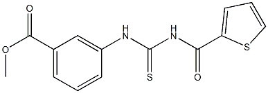 methyl 3-({[(2-thienylcarbonyl)amino]carbothioyl}amino)benzoate Struktur