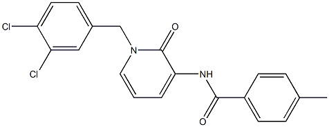 N-[1-(3,4-dichlorobenzyl)-2-oxo-1,2-dihydro-3-pyridinyl]-4-methylbenzenecarboxamide Struktur