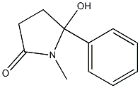 5-hydroxy-1-methyl-5-phenyl-2-pyrrolidinone Struktur