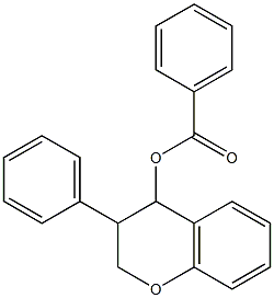 3-phenyl-3,4-dihydro-2H-chromen-4-yl benzoate Struktur